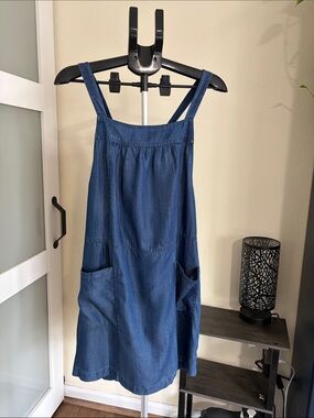 NATURAL LIFE Denim Blue Pinafore Dress